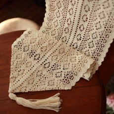 玫瑰之路歐式桌旗, 單一顏色, 26 x 130 cm, 1個