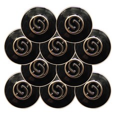 이븐 단추 23mm, 골드블랙, 10개