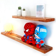 DecoBalance 室內實木素色多功能壁架, 柔軟的棕色木頭