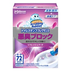 SC Johnson 莊臣 Scrubbing Bubbles 抗臭馬桶清潔凝膠 清新花束香, 38g, 1盒