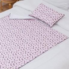 ahtty blanc 嬰兒純棉枕頭 + 毯子組, 可愛花朵
