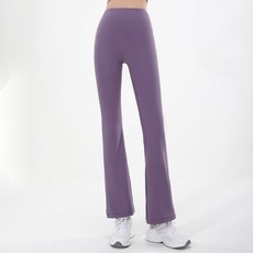 PEONIST 女性喇叭褲型鬆緊帶瑜珈緊身褲