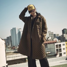 Hyiin 亮面絎縫長版襯衫外套