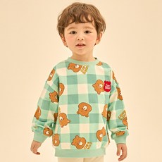 Care Bears 兒童圓滾滾柔情熊格紋大學T恤