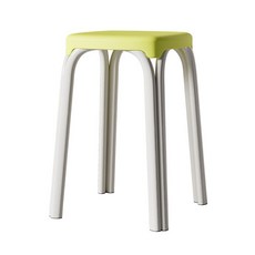 비올레따젬마 컬러풀 플라스틱 보조 스툴 29 x 33 x 48 cm, 옐로우, 1개
