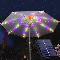 VISANG 太陽能陽傘燈, 彩虹色