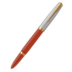 派克 51 Premium Lazy Red GT 鋼筆, 紅色, F