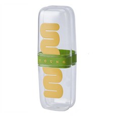 THE ZAKKA 繽紛色調便攜式透明牙刷盒, 1個, 鮮豔的綠色