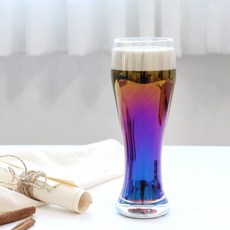 Cozy Table 神秘極光棱鏡雷射啤酒杯 550ml, 4個