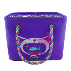 BUBBLYDAY Fish Cat Draining Bath Bag 紫色, 1個
