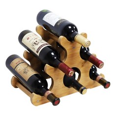 Redin原木紅酒收納架 三角 6格, 單色, 1個