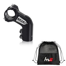 LUNJE 風格自行車把立 31.8 x 60 毫米 + 獨家袋套組 CYYP-97PU, 黑色（莖）, 1套