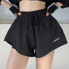 MEICHEL 女款運動風高腰A字訓練短褲 10477