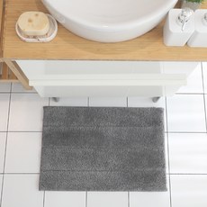 리빙플러스 고품격 프리미엄 다용도 극세사 매트, 딥그레이