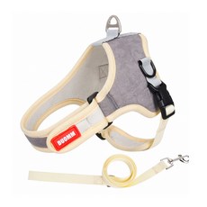 Ants 寵物Sweate胸背帶 S + 牽繩, 灰色, 1套