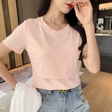 Unhave 粉彩色調孕婦哺乳T恤