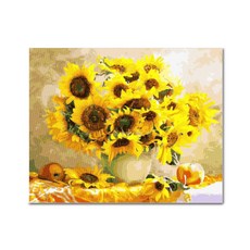 ADICO DIY 鑽石畫 向日葵戀情 50 x 40 cm BG08, 混合顏色, 1個