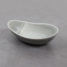 Dalsogum 義大利麵蓋飯 1人份陶瓷橢圓沙拉碗 小 烏雲, 1個, 灰色