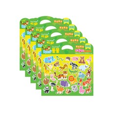 Petit 動物教育用貼紙 DA6003, 混合顏色, 5個