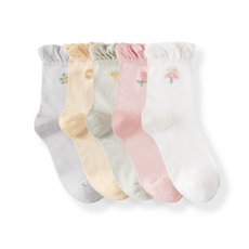 孕婦花邊網眼襪5件組 D12, 1套