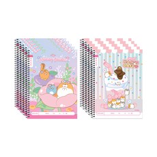 ibis 女童韓文筆記本 CR11766 2款 5入, 鮮花、奶茶, 1套