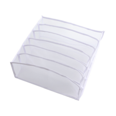 BUBU格子型衣櫃內衣收納整理盒 白色 6格, 1個