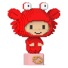 巨蟹座星座角色積木 大型M, 1個, 混合色