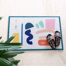 아보드 디자인 코일 현관매트, 아트매트, 1개