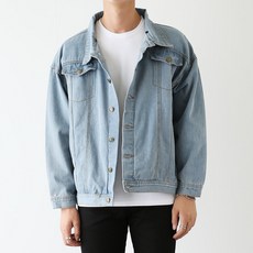 JEJE 男款經典寬鬆牛仔夾克