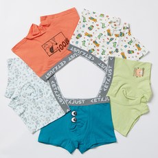 ETX JUST SKOKS 男童四角內褲5件組