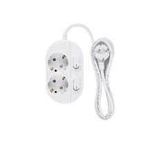 EUGDA 獨立開關2孔延長線, 1.5m, 單一顏色, 1個