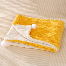 PASTEL PET 寵物毛球雙面超細纖維毯, 1個, 黃色