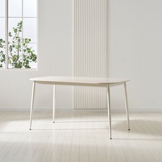 루시드퍼니처 세린 세라믹 식탁테이블 1400 방문설치, 샌드베이지+화이트, 4인용