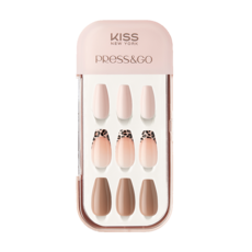 키스뉴욕 프레스앤고 마이뮤즈 네일팁 와일드캣, 베이지, 1개