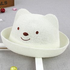 조이멀티 아동용 귀여운 곰돌이 밀짚모자