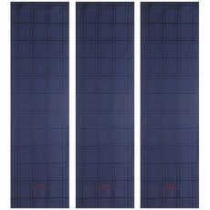 COUNTESS MARA Songwol 松巾現代格紋超細纖維 30 運動毛巾, 靛青, 3個