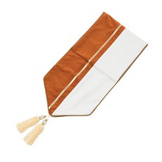 Market A 雙色金邊桌旗, 橘色, 32 x 180 cm