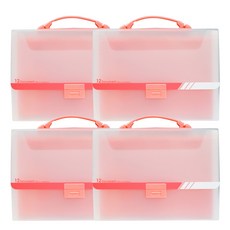 Heemang Office Point 12 收入文件分類 A4 Up0187, 粉色的, 4個