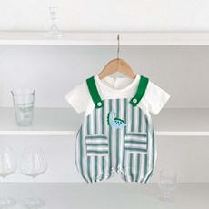 STARDOOR 嬰幼兒恐龍吊帶短袖連身衣