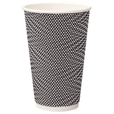 Happypack 三信商社 Hangyul 波浪冰飲三層紙杯 灰色 470ml, 1個, 100入