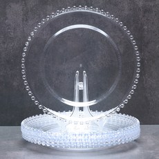 透明塑膠珠飾盤 26cm, 6個, 1入