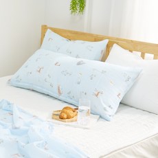 지베딩 웰컴밤비 냉장고 스노우리플 바디필로우 솜포함, 블루