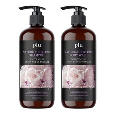 Flu Nature & Perfume 沐浴露 白麝香 1000g + 洗髮水 白麝香 1000g 套組, 1組