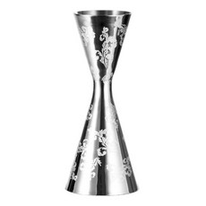 KALDIN Double Measure Cocktail Leaf Tattoo Jiger 30 / 45 毫升, 銀色, 1個