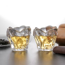 프렌치마르스 볼드 크렉 럭셔리 술잔 2개입 세트 45ml MMM2637, 1세트, 술잔 2p