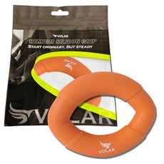 VOLAR 矽膠握力器 橢圓形 中級者用 22.7kg, 橘色, 1個
