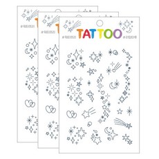 Petit 迷你刺青 TS010, 閃亮星星, 3個