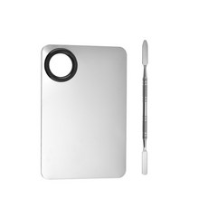 마이데일리 미술 물감 스테인리스 팔레트 사각형 소형 + 메칼릭스틱, 1개, 0칸