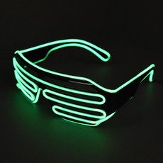 PARTYHAE 真實EL冷光線眼鏡, 綠色, 1個