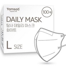 Tamsaa 日常鳥嘴型立體口罩 韓國製 L,100片,1盒,白色